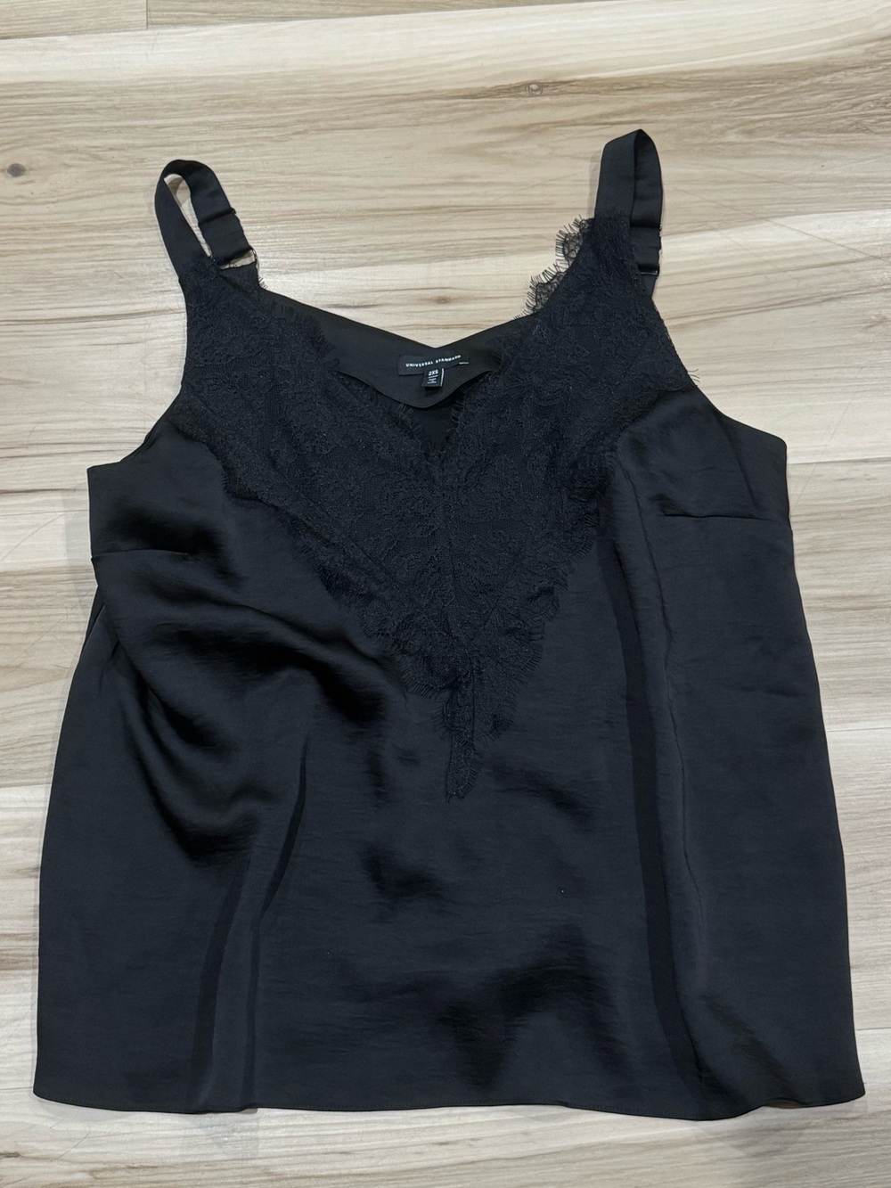 Universal Standard Black Lace Trim Cami Tank Top Women’s XXS